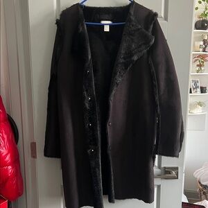 H&M Black Teddy Jacket